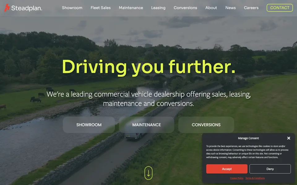The Steadplan website homepage