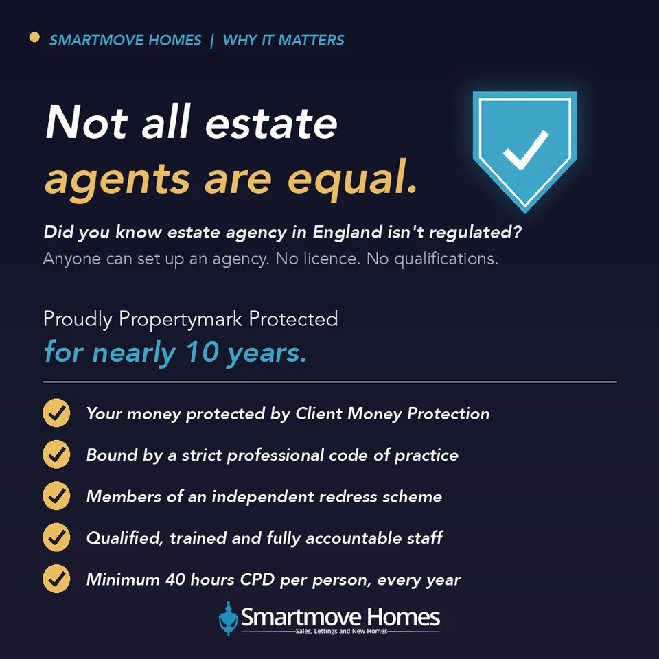Smartmove Homes post headed "Not all estate agents are equal", listing their Propertymark protections.
